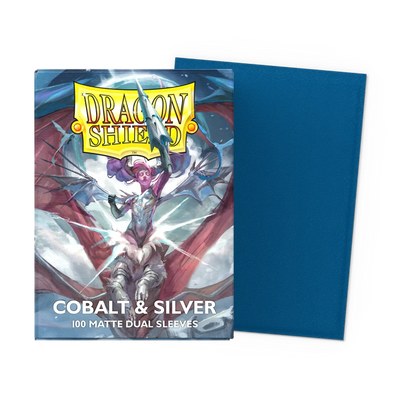 Dragon Shield Cobalt & Silver Matte Dual Sleeves