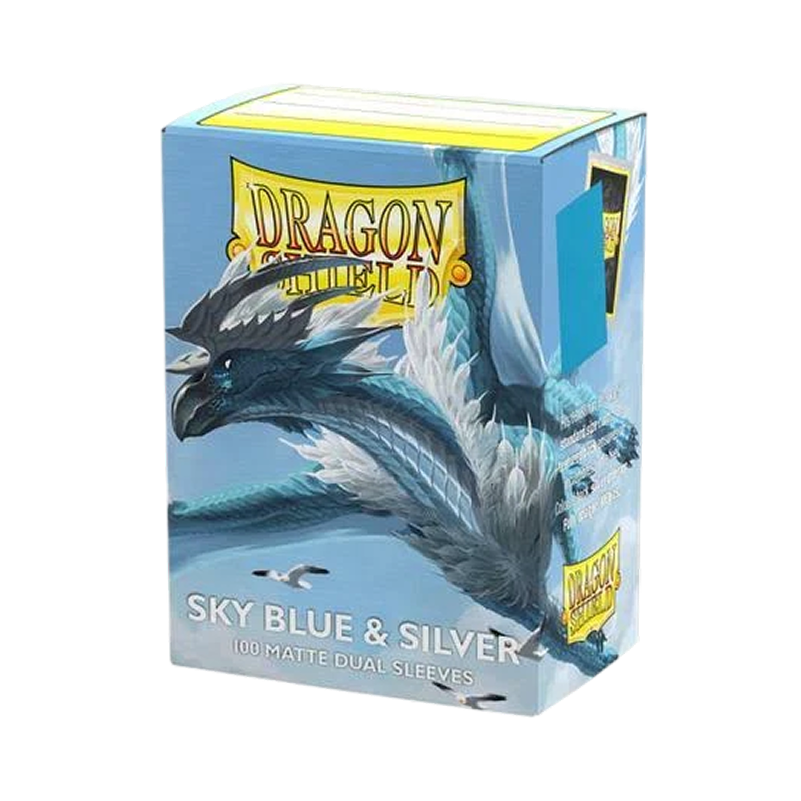 Dragon Shield: Sky Blue & Silver - Matte Dual Sleeves