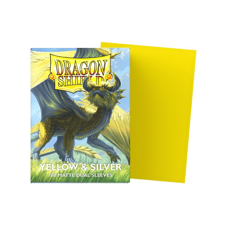 Dragon Shield: Yellow & Silver - Matte Dual Sleeves