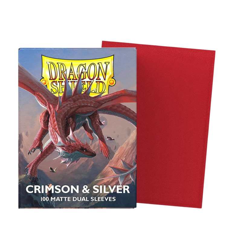 Dragon Shield: Crimson & Silver - Matte Dual Sleeves