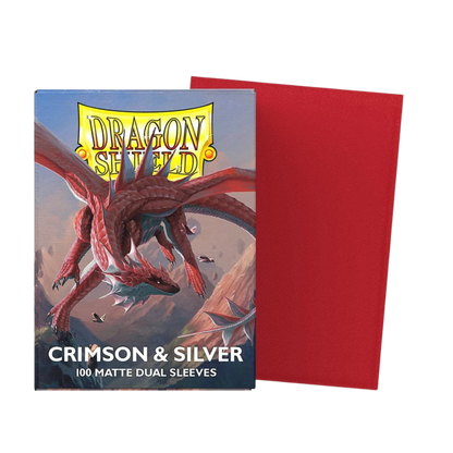 Dragon Shield: Crimson & Silver - Matte Dual Sleeves