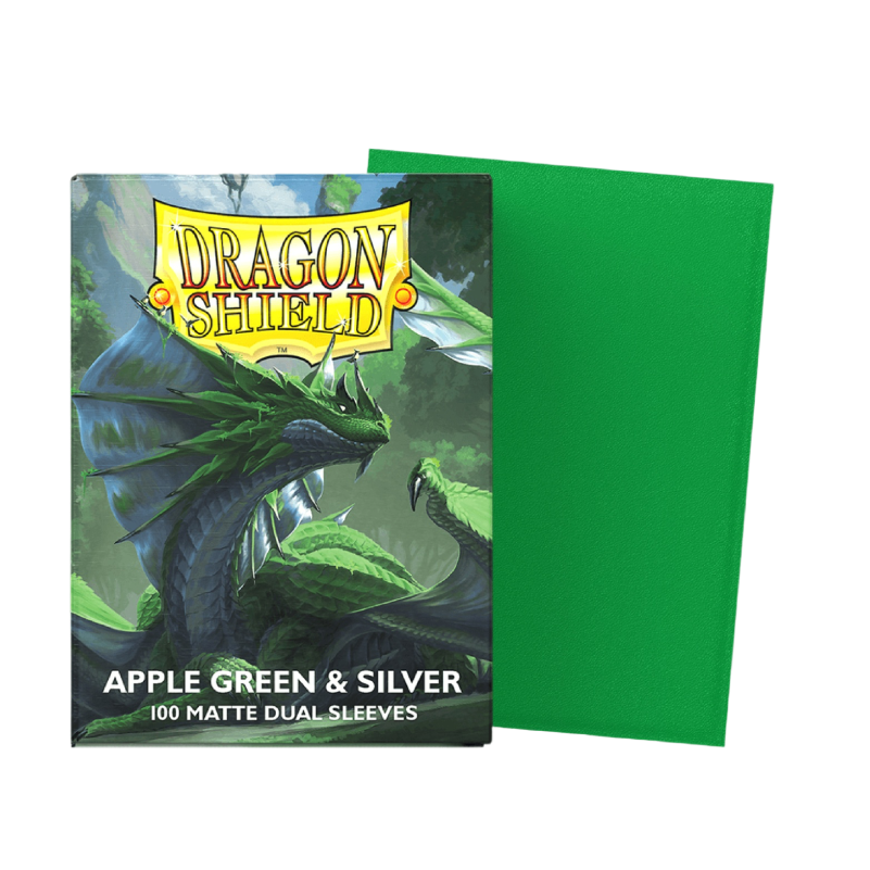 Dragon Shield: Apple Green & Silver - Matte Dual Sleeves