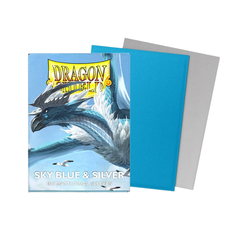 Dragon Shield: Sky Blue & Silver - Matte Dual Sleeves