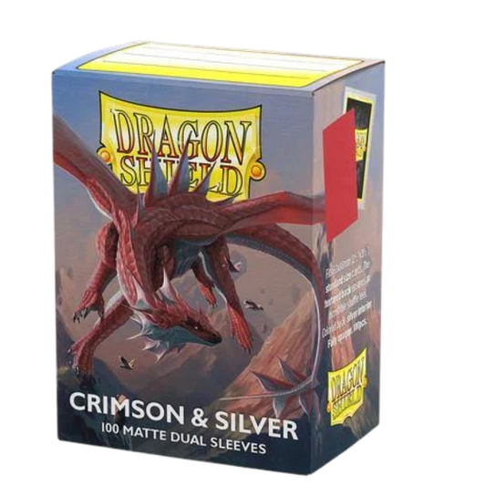 Dragon Shield: Crimson & Silver - Matte Dual Sleeves