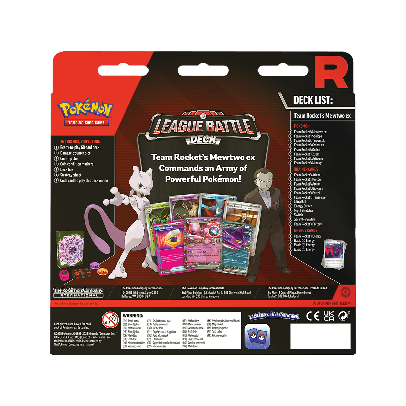 Pokémon TCG: Team Rocket’s Mewtwo ex League Battle Deck
