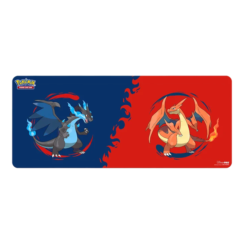 Ultra PRO Mega Charizard X and Mega Charizard Y 6ft Table Playmat for Pokémon