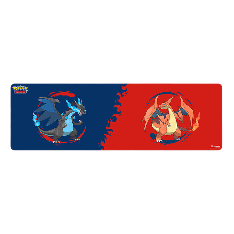 Ultra PRO Mega Charizard X and Mega Charizard Y 8ft Table Playmat for Pokémon